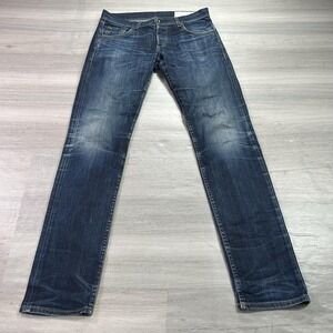 Rag & Bone Jeans Mens 31 Blue Dark Vintage Fit 2 Slim Leg Button Fly Denim